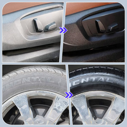 1-Step Plastic Trim Renewal – Restores Faded Car Interiors & Exteriors (No Painting Needed!)🎁Free Sponge