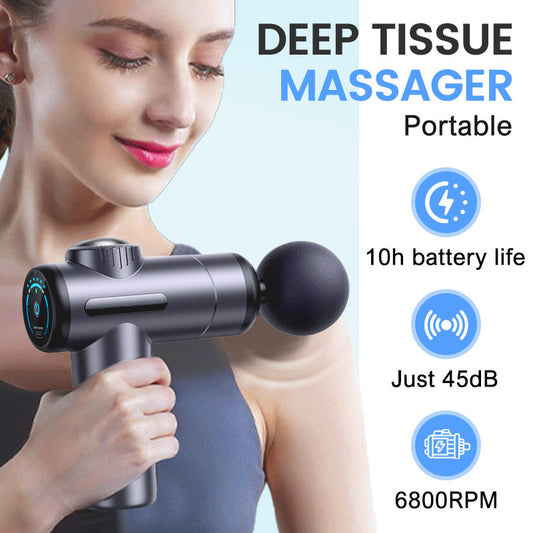 ⏳Time-limited Special⌛Portable Deep Tissue Massager with 6 Speeds & 4 Heads🎁