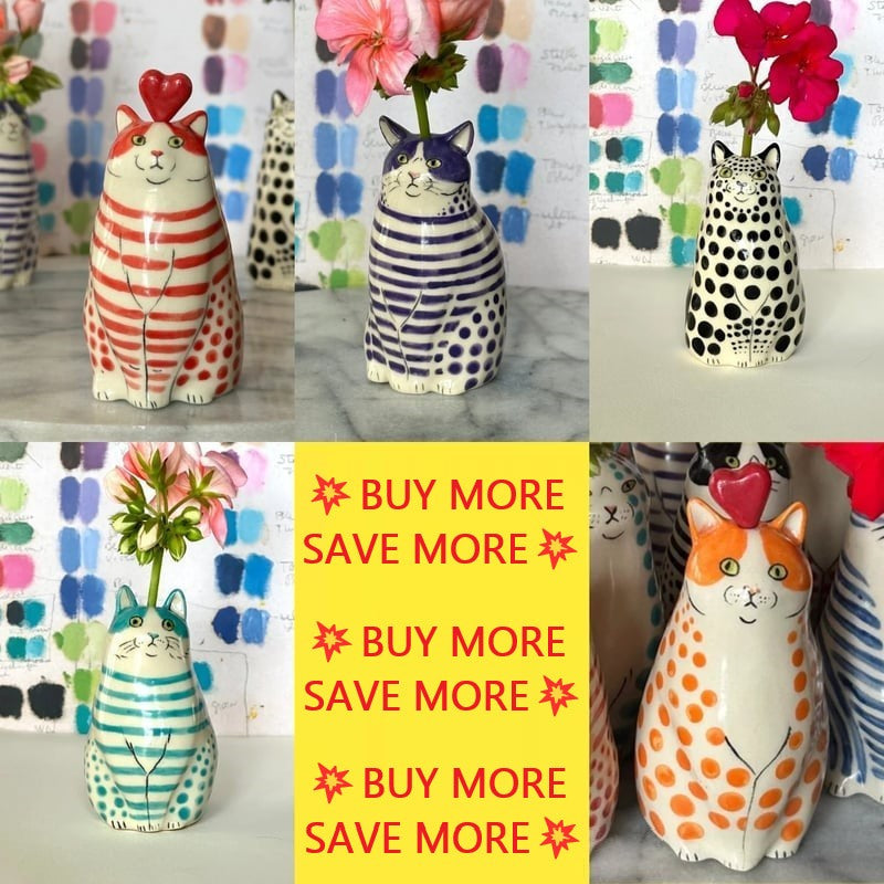 ⏳Time-limited Special⏰Polka Dot Cat Vase🐱