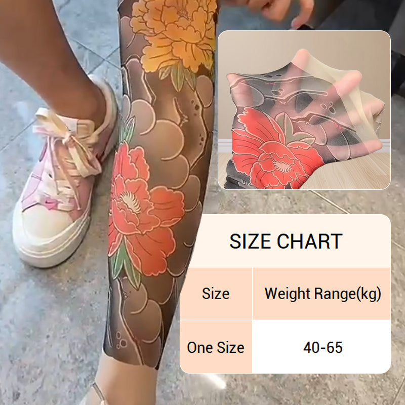 💯Spring Specials🎉 Unisex High Waist Flower Tattoo Stockings
