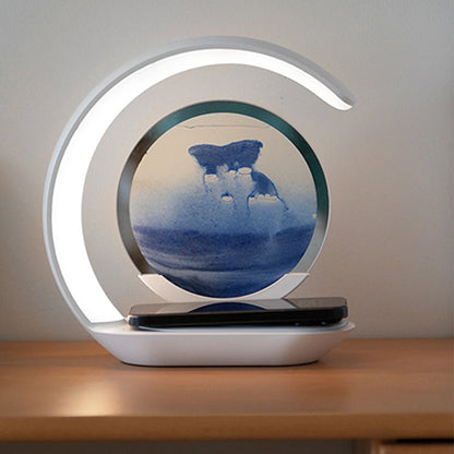 ⏳Time-limited Special⌛ Moving Sand Art Lamp with Wireless Charging Panel