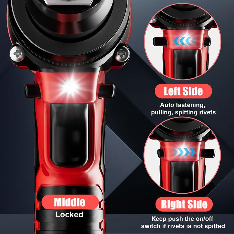 ⏳Time-limited Special⌛Portable Handheld 21V Brushless Rivet Machine with Aluminum Rivets & Storage Box
