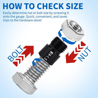 🧰Nut & Bolt Thread Checker Kit for Inspection of Fixed Bolts or Threaded Holes