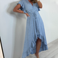 🌴Summer Specials🌴Women's Resort Style V-Neck Polka Dot Ruffle Sleeve Dress