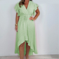 🌴Summer Specials🌴Women's Resort Style V-Neck Polka Dot Ruffle Sleeve Dress