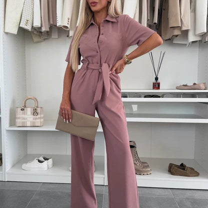 🌴Summer Specials🌴Women’s Button-Down Jumpsuit with Waist Tie