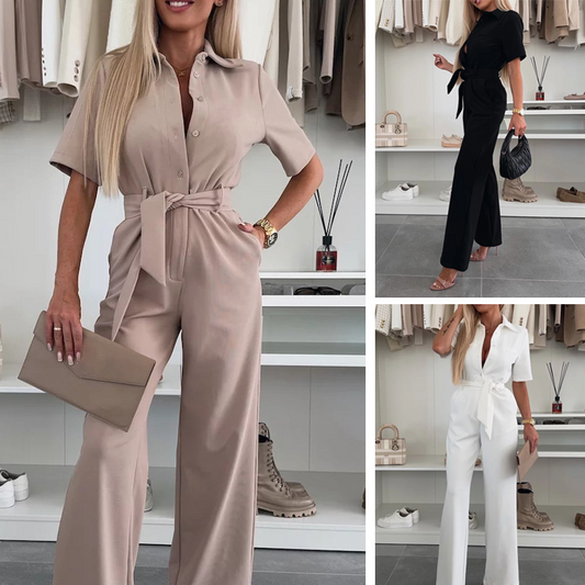 🌴Summer Specials🌴Women’s Button-Down Jumpsuit with Waist Tie