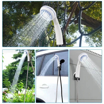 🚿Portable Camping Shower with Adjustable Flow – For Easy & Convenient Outdoor Cleaning!✨