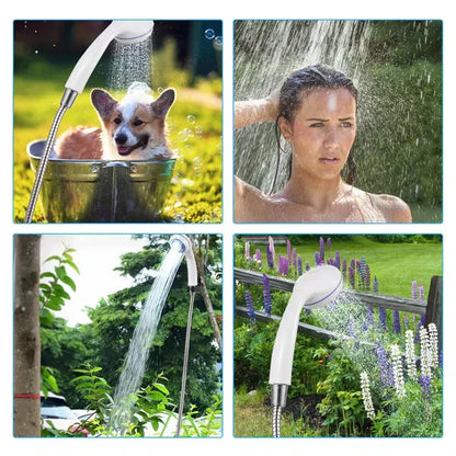 🚿Portable Camping Shower with Adjustable Flow – For Easy & Convenient Outdoor Cleaning!✨