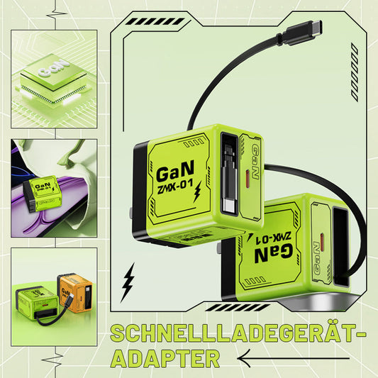 ⏳Time-limited Special⏰Quick charger adapter with retractable type C cable & connector