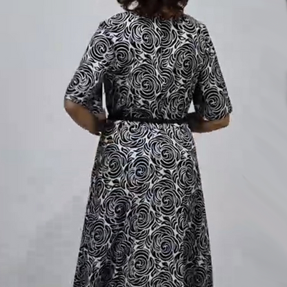 🌴Summer Specials🌴Elegant Printed Maxi Dress with Belt