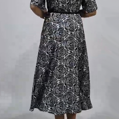 🌴Summer Specials🌴Elegant Printed Maxi Dress with Belt