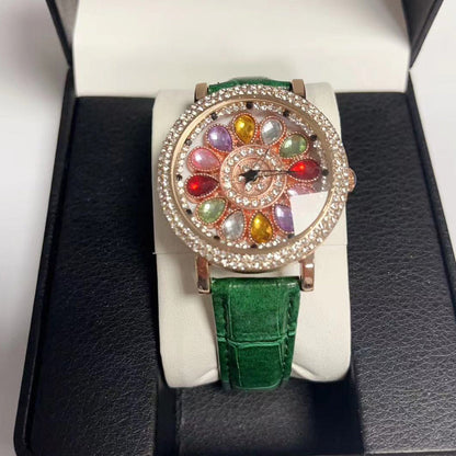 ⏳Time-limited Special💎Women's Rotating Dial Watch with Colored Crystals - Unique & Stylish⌚
