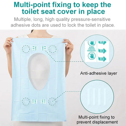 🔥 Limited Time Half Price - No Peel Adhesive Disposable Toilet Cover