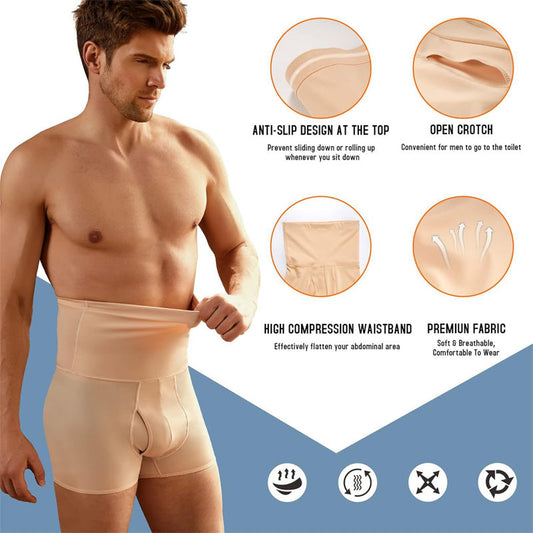 ⏳Time-limited Special⌛Men's High Waist Tummy Control Shorts