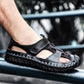 ⏳Time-limited Special⌛Men's Breathable Knit Faux Leather Sandals👣
