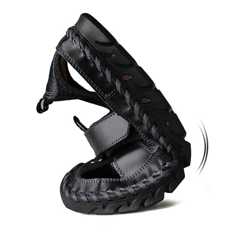 ⏳Time-limited Special⌛Men's Breathable Knit Faux Leather Sandals👣