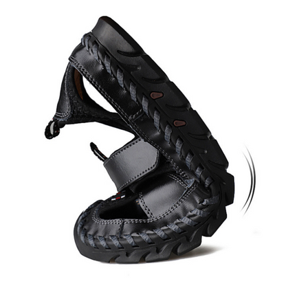 ⏳Time-limited Special⌛Men's Breathable Knit Faux Leather Sandals👣