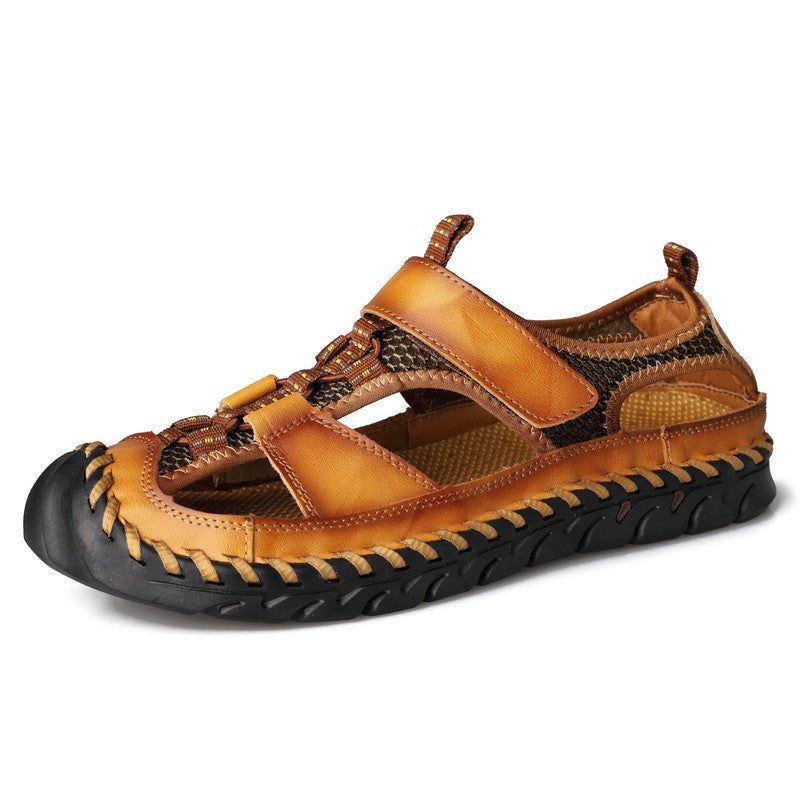 ⏳Time-limited Special⌛Men's Breathable Knit Faux Leather Sandals👣