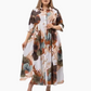 ⏳Time-limited Special⏰Women’s Loose Lapel Printed Button-Down Long Dress