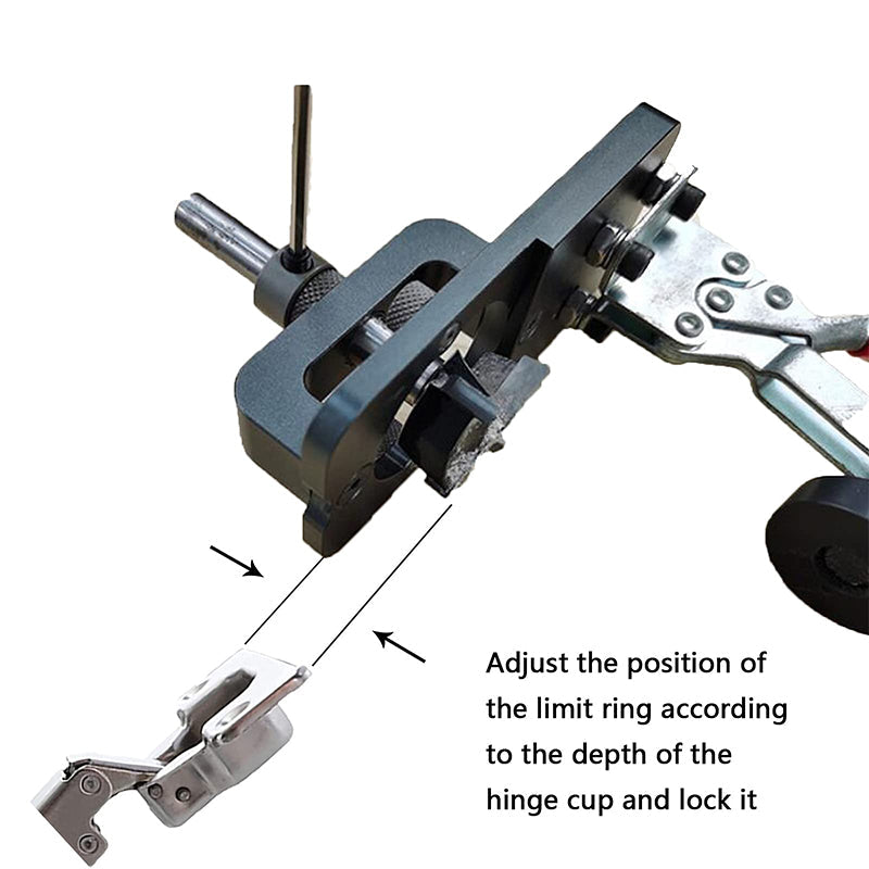 ⏳Time-limited Special⌛35mm Hinge Drilling Jig Hole Guide with Clamp