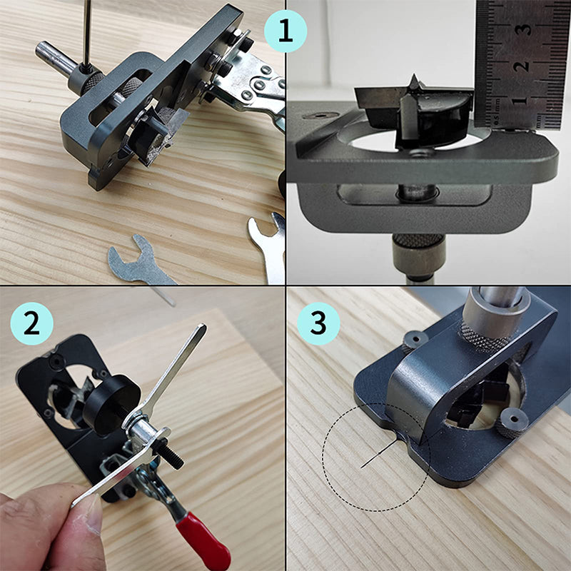 ⏳Time-limited Special⌛35mm Hinge Drilling Jig Hole Guide with Clamp