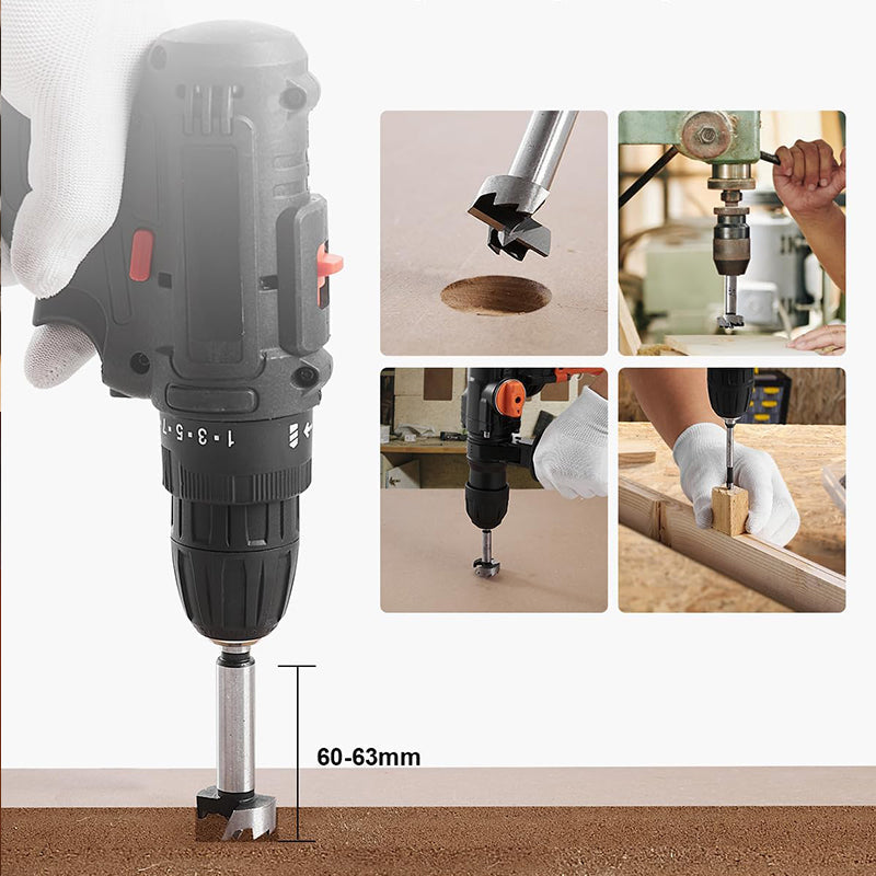 🧰3-in-1 Anti-Slip Hex Shank Wood Hole Saw Kit