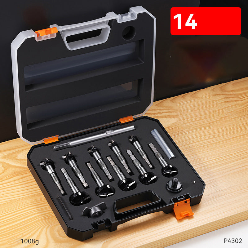 🧰3-in-1 Anti-Slip Hex Shank Wood Hole Saw Kit