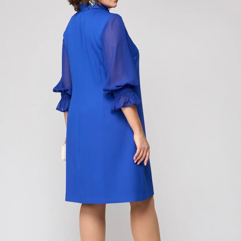 ⏳Time-limited Special⌛Women’s Elegant Solid Cutout Lapel Dress