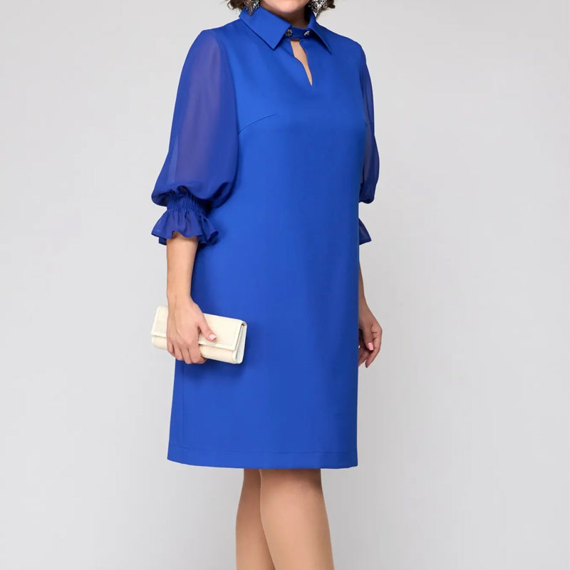 ⏳Time-limited Special⌛Women’s Elegant Solid Cutout Lapel Dress