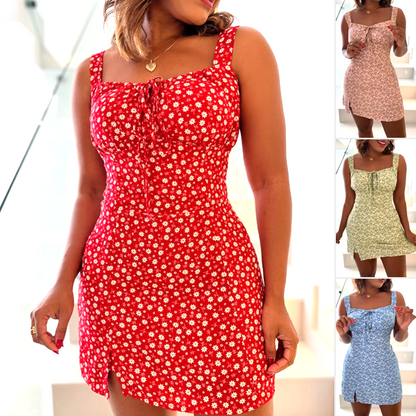 ⏳Time-limited Special⏰Floral Print Spaghetti Strap Mini Dress