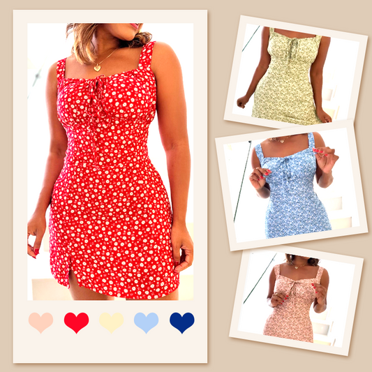 ⏳Time-limited Special⏰Floral Print Spaghetti Strap Mini Dress