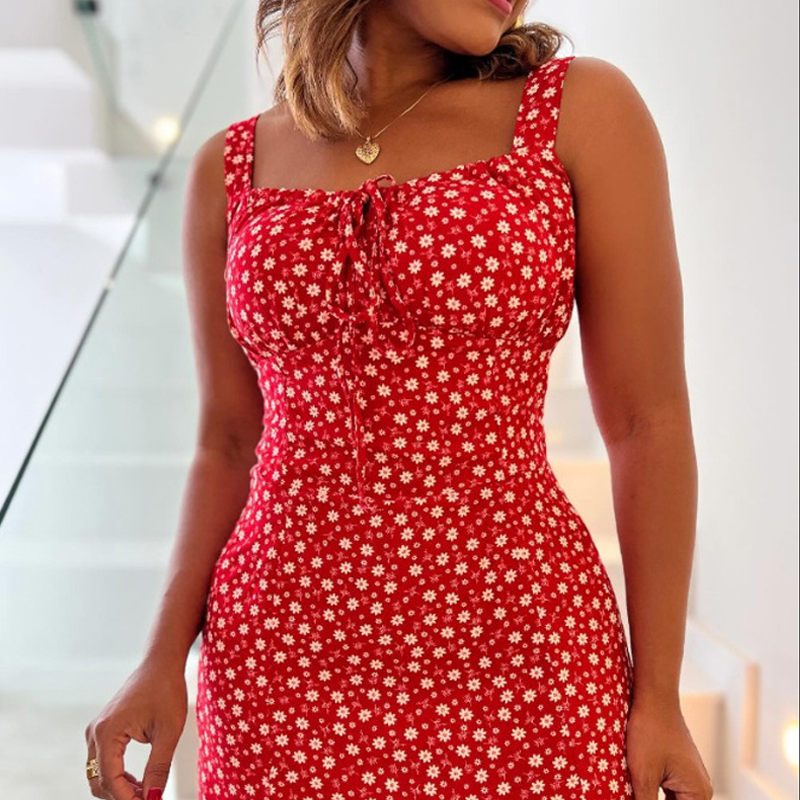 ⏳Time-limited Special⏰Floral Print Spaghetti Strap Mini Dress