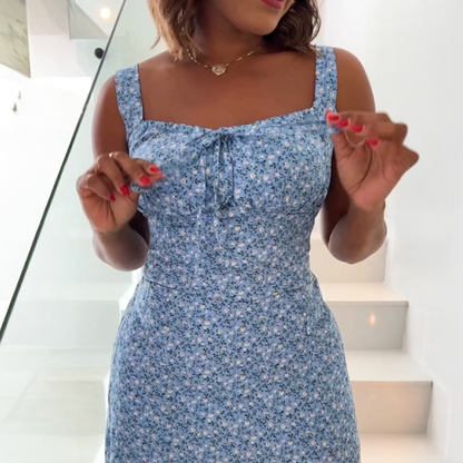 ⏳Time-limited Special⏰Floral Print Spaghetti Strap Mini Dress