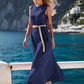 ⏳Time-limited Special⏰Elegant Solid Color Sleeveless Maxi Dress with Belt