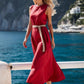 ⏳Time-limited Special⏰Elegant Solid Color Sleeveless Maxi Dress with Belt