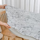 ⏳Time-limited Special⌛Marble Printed Round Fitted Table Cover with Elastic Edges