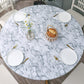 ⏳Time-limited Special⌛Marble Printed Round Fitted Table Cover with Elastic Edges