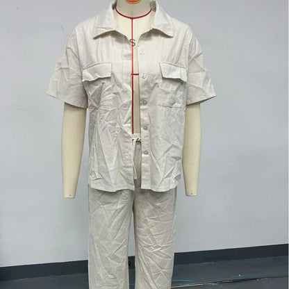 ⏳Time-limited Special⏰Cotton-Linen Short Sleeve Shirt & Loose Pants Set