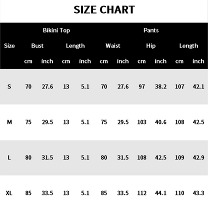 👙Women’s Bikini Top & Printed Wide-Leg Pants Set - Fashionable & Vacation-Ready
