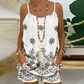 ⏳Time-limited Special⏰Women's Print Spaghetti Strap Camisole & Shorts Set