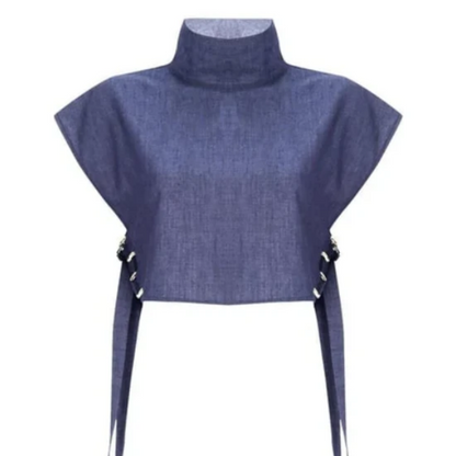 ⏳Time-limited Special⏰Women's Trendy Fashion High-Neck Short Top & High-Waist 3/4 Length Pants Outfits