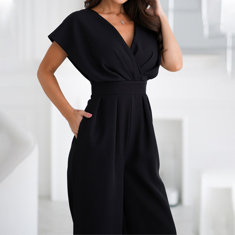 ⏳Time-limited Special⏰V-Neck & Wide-Legged Jumpsuit for Women