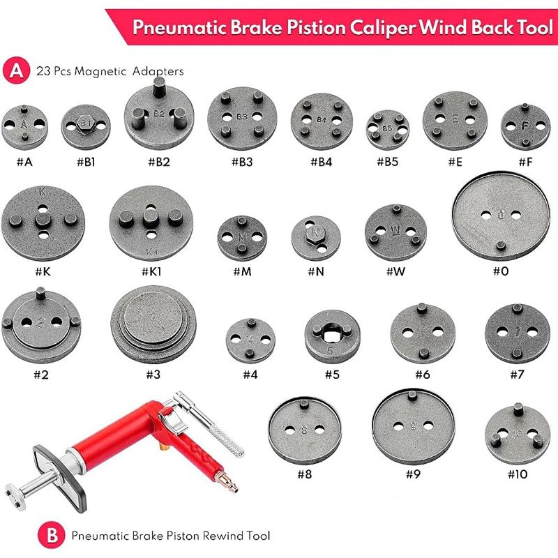 ⏳Time-limited Special⏰24pcs Pneumatic Brake Caliper Compression Tool🧰