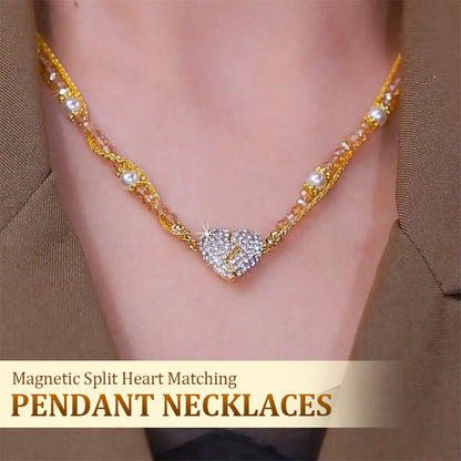 ⏳Time-limited Special⏰Magnetic Split Heart Matching Pendant Necklaces