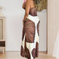 ⏳Time-limited Special⏰Palm Print One-Shoulder Slim Maxi Dress