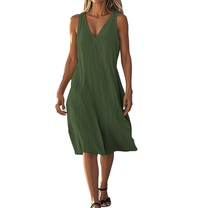 ⏳Time-limited Special⏰Women's Sleeveless V-Neck Dress