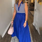⏳Time-limited Special⏰Women's Casual V-Neck Striped Maxi Dress