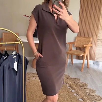⏳Time-limited Special⏰Women’s Casual Collared V-Neck Dress