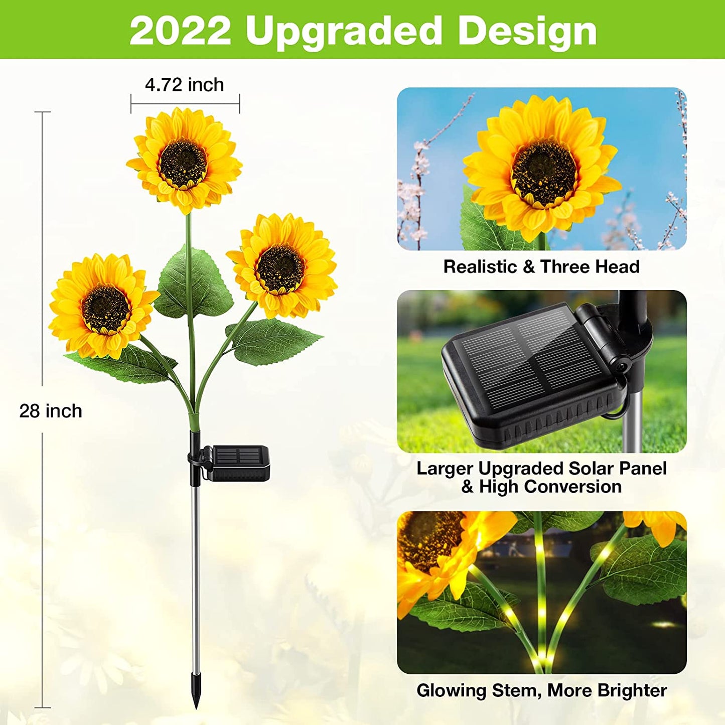 ⏳Time-limited Special⏰Sunflower Solar Garden Stake Led Lights🌻